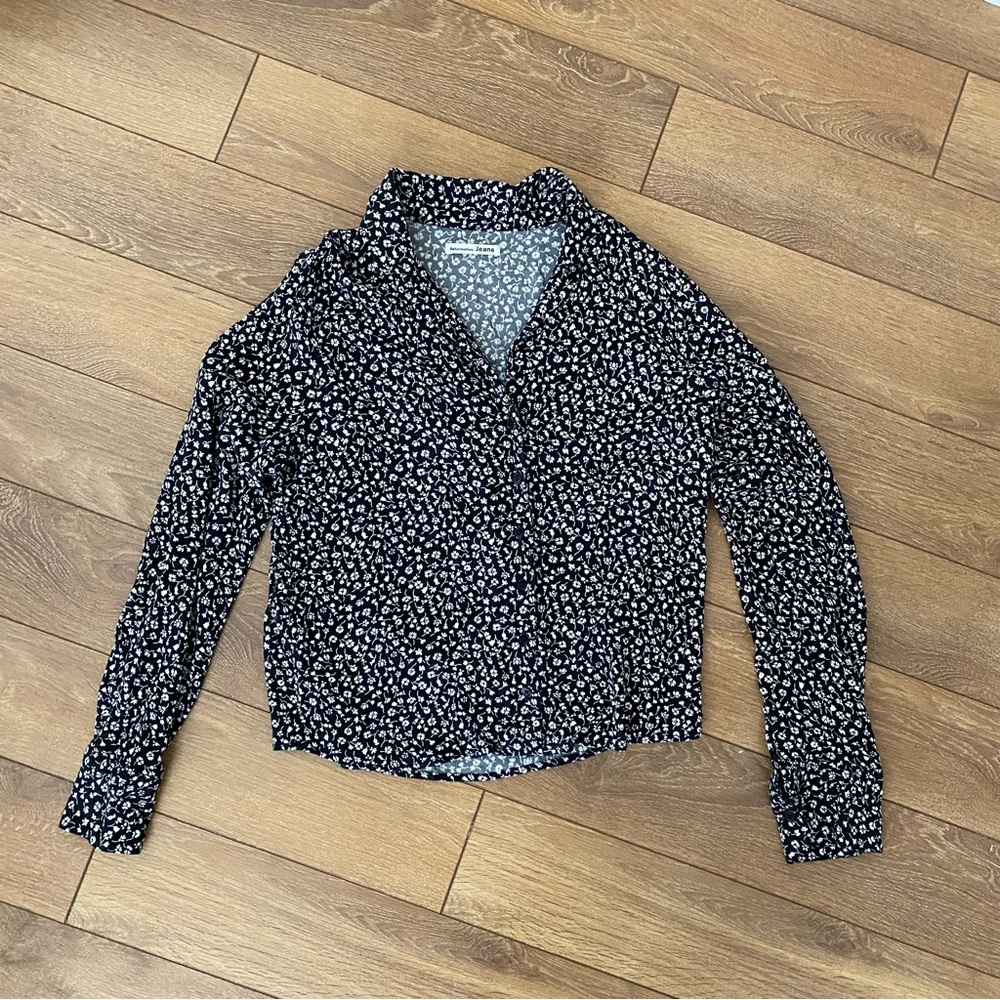 Reformation Floral Button-Up Blouse